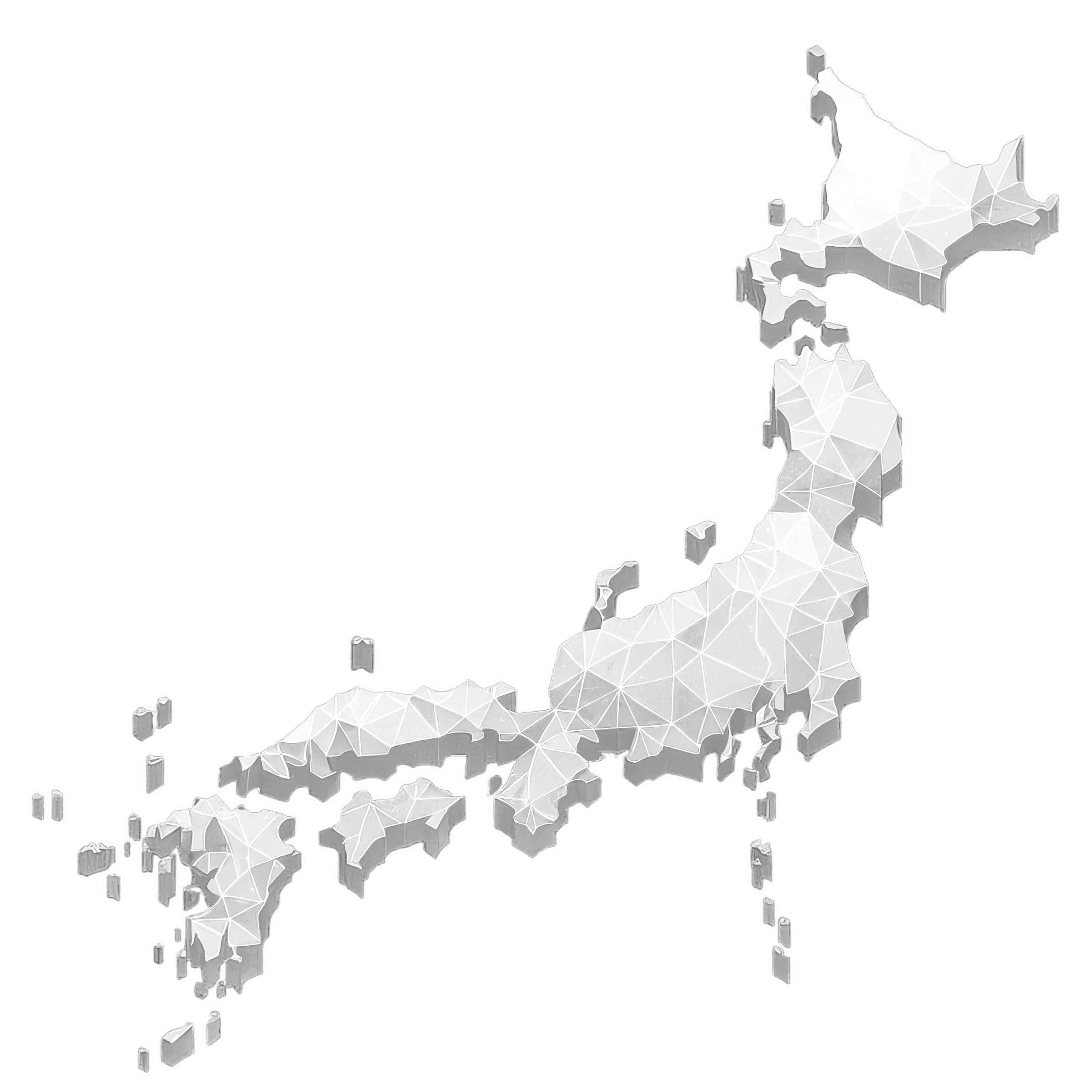 Map of Japan showing Taisei Kougyo project locations